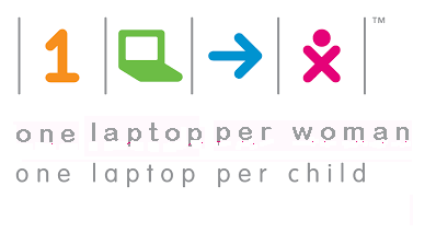 one lap top one woman & child